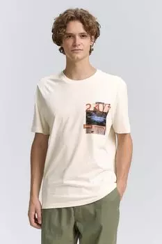 Футболка хлопковая с принтом TOM TAILOR