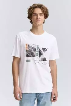 Футболка хлопковая с принтом TOM TAILOR