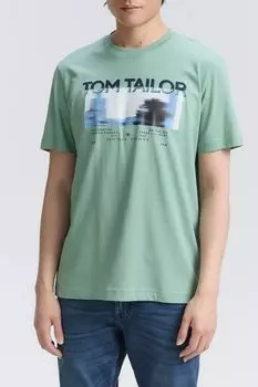 Футболка хлопковая с принтом TOM TAILOR
