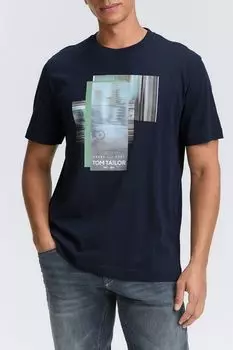 Футболка хлопковая с принтом TOM TAILOR