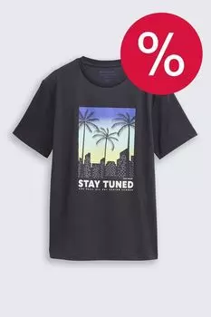 Футболка хлопковая с принтом TOM TAILOR