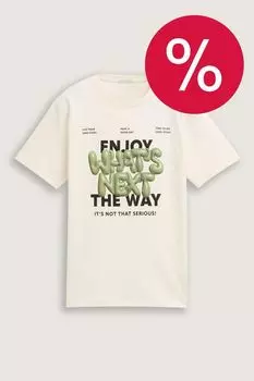 Футболка хлопковая с принтом TOM TAILOR