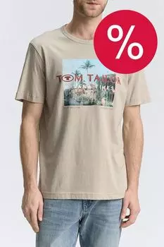 Футболка хлопковая с принтом TOM TAILOR