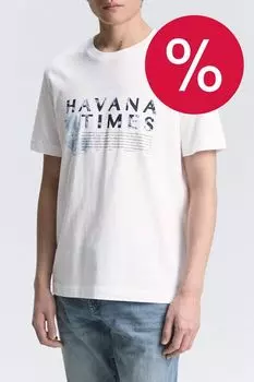 Футболка хлопковая с принтом TOM TAILOR