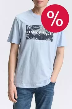 Футболка хлопковая с принтом TOM TAILOR