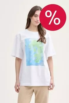 Футболка хлопковая с принтом TOM TAILOR