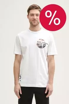 Футболка хлопковая с принтом TOM TAILOR