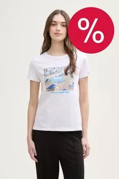 Футболка хлопковая с принтом TOM TAILOR