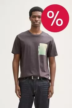 Футболка хлопковая с принтом TOM TAILOR