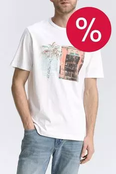 Футболка хлопковая с принтом TOM TAILOR