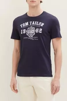 Футболка хлопковая с принтом TOM TAILOR