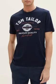 Футболка хлопковая с принтом TOM TAILOR