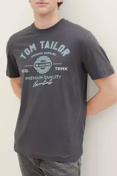 Футболка хлопковая с принтом TOM TAILOR