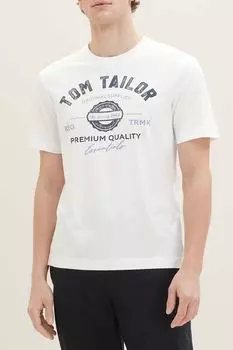 Футболка хлопковая с принтом TOM TAILOR