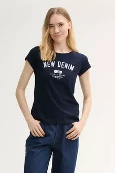 Футболка хлопковая с принтом TOM TAILOR