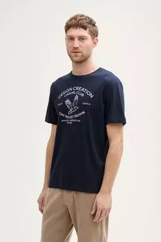 Футболка хлопковая с принтом TOM TAILOR