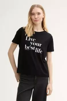 Футболка хлопковая с принтом TOM TAILOR