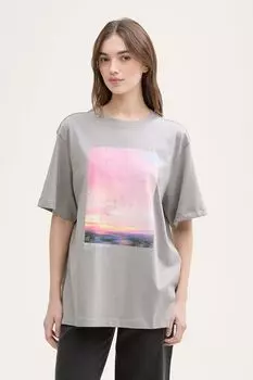 Футболка хлопковая с принтом TOM TAILOR