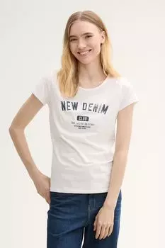 Футболка хлопковая с принтом TOM TAILOR