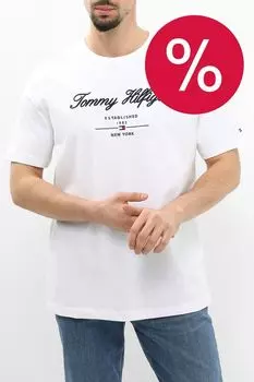 Футболка хлопковая с принтом Tommy Hilfiger