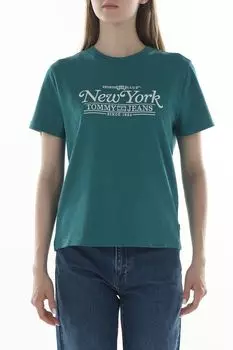 Футболка хлопковая с принтом Tommy Jeans