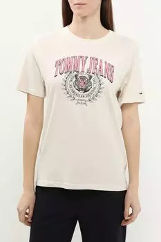 Футболка хлопковая с принтом Tommy Jeans
