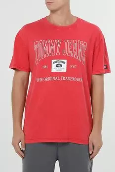 Футболка хлопковая с принтом Tommy Jeans