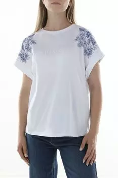 Футболка хлопковая с принтом TWINSET