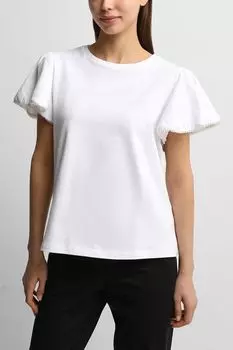 Футболка хлопковая с пышным рукавом BELUCCI