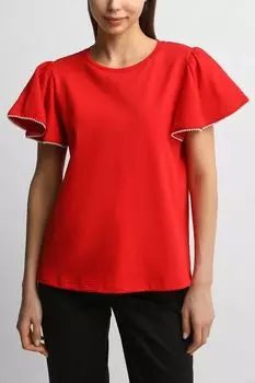 Футболка хлопковая с пышным рукавом BELUCCI