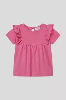 Футболка хлопковая с рюшами Fagottino