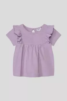 Футболка хлопковая с рюшами Fagottino