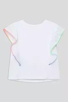 Футболка хлопковая с шитьем на оборках OVS