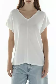 Футболка хлопковая с V-вырезом Comma