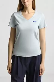 Футболка хлопковая с v-вырезом HUGO