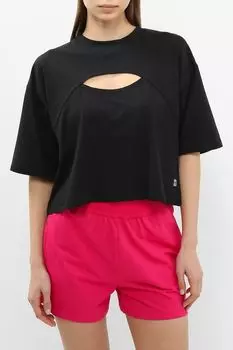 Футболка хлопковая с вырезом HUGO