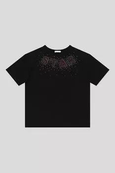 Футболка хлопковая со стразами Choupette