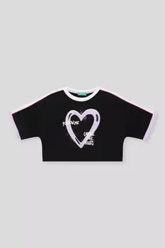 Футболка хлопковая укороченная Benetton
