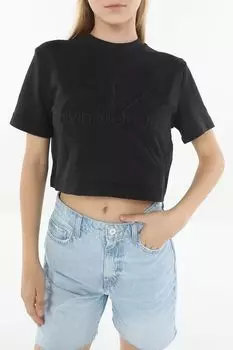 Футболка хлопковая укороченная Calvin Klein Jeans