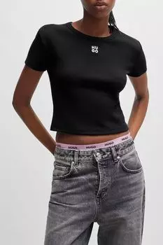 Футболка хлопковая укороченная HUGO