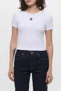 Футболка хлопковая укороченная HUGO