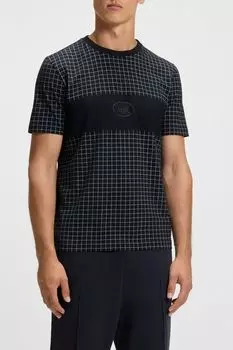 Футболка хлопковая в клетку BOSS