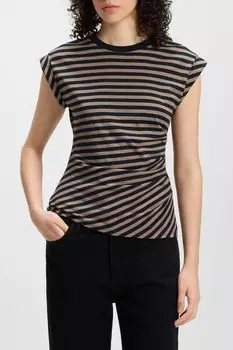 Футболка хлопковая в полоску BOSS