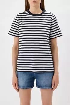 Футболка хлопковая в полоску BOSS