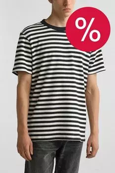 Футболка хлопковая в полоску Casual Friday