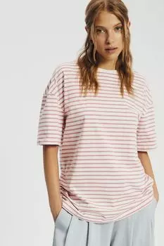 Футболка хлопковая в полоску Nume