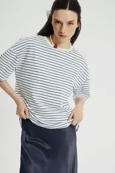 Футболка хлопковая в полоску Nume