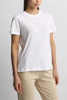 Футболка из хлопка и льна Calvin Klein