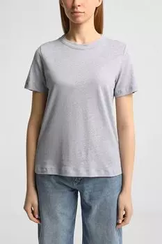 Футболка из хлопка и льна Calvin Klein