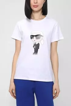 Футболка из хлопка Ikonik Karl Lagerfeld